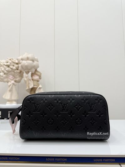 Louis Vuitton Black Embossed Monogram Toiletry Pouch