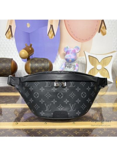 Louis Vuitton Black Grey Monogram Rounded Belt Bag