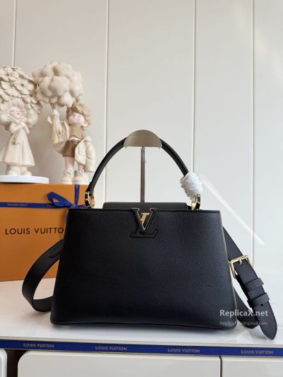 Louis Vuitton Black Long Handle Tote