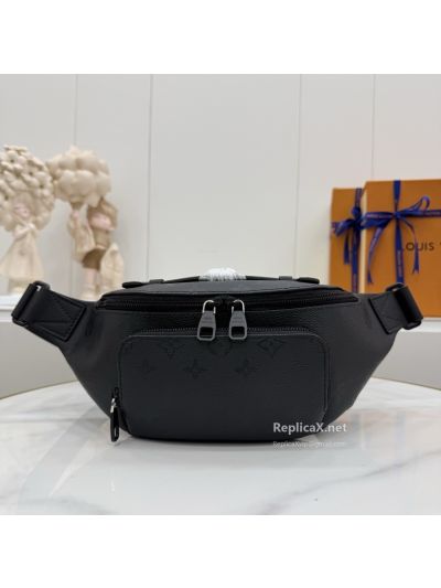 Louis Vuitton Rush Black Monogram Belt Bag with Front Pocket M26763