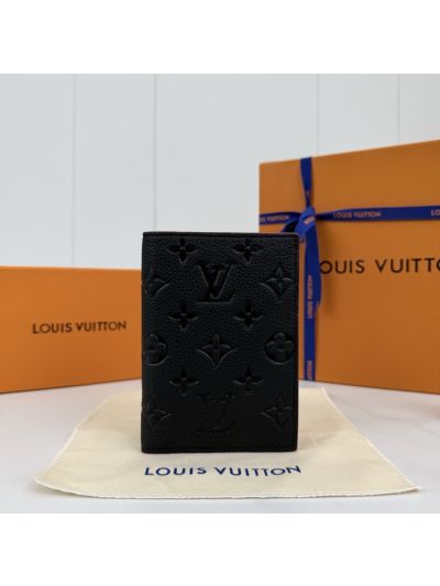 Louis Vuitton Black Monogram Long Wallet with Pink Interior