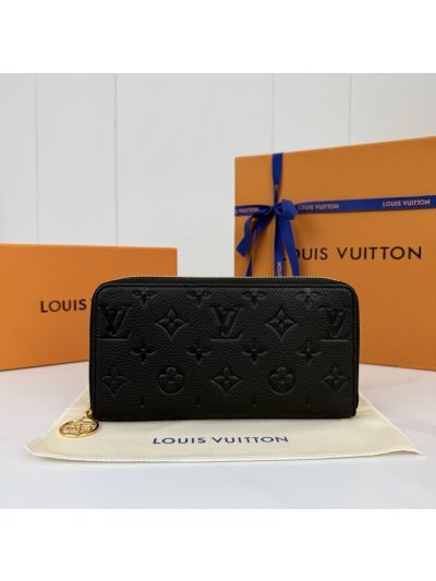 Louis Vuitton Black Monogram Zip-Around Wallet