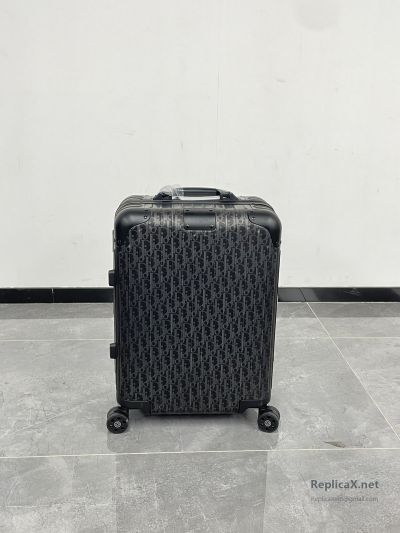 Louis Vuitton Black Patterned Rolling Suitcase