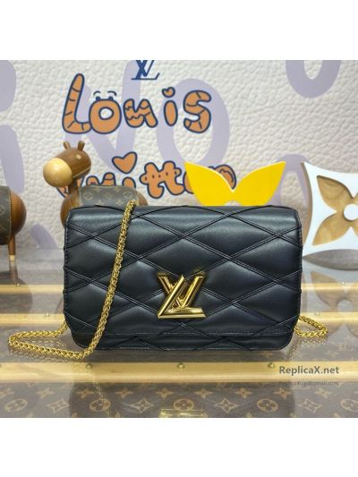 Louis Vuitton Wallet On Chain GO-14 Black Quilted Flap Chain Bag M13139