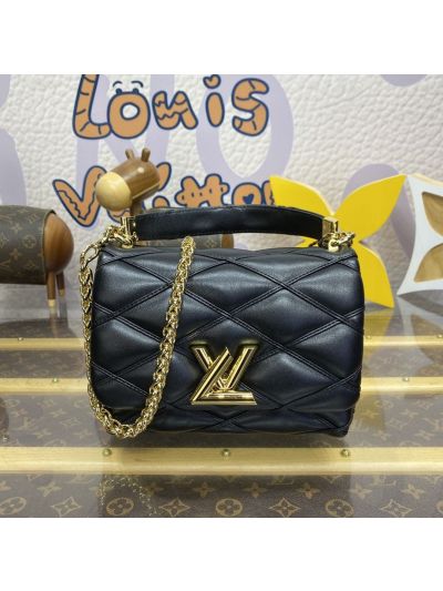 Louis Vuitton Black Quilted Turn-Lock Top Handle Bag