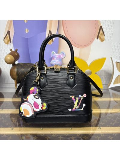 Louis Vuitton Black Ribbed Graphic Dome Bag