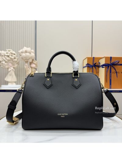Louis Vuitton Black Rounded Twin Handle Bag with Padlock M24891