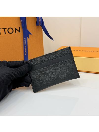 Louis Vuitton Black Textured Card Holder