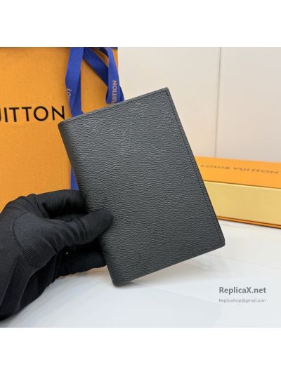 Louis Vuitton Black Textured Passport Cover