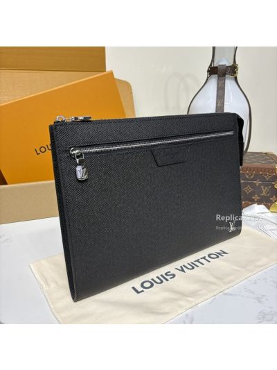 louis-vuitton-black-textured-zip-pouch-with-front-zip-pocket-premium-rxlvj01348-03
