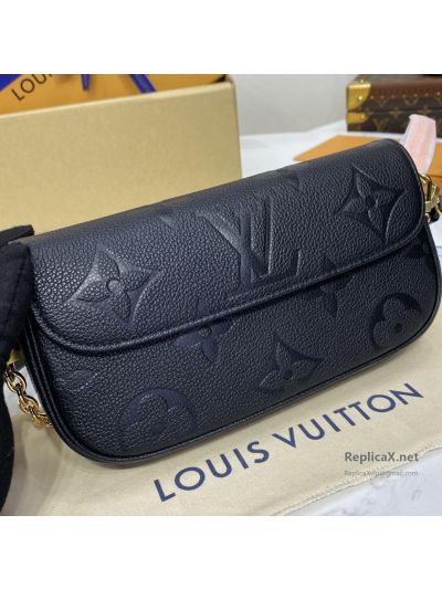 Louis Vuitton Black Tonal Monogram Flap Bag Premium