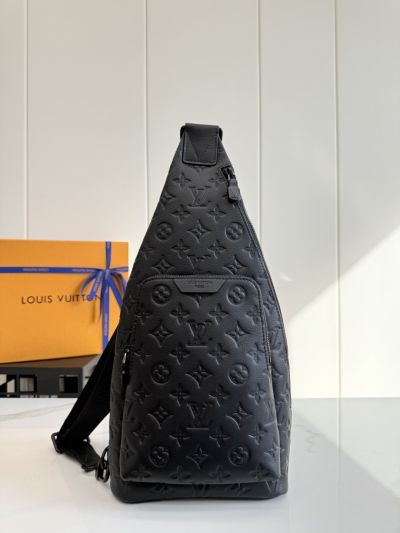 Louis Vuitton Black Tonal Monogram Sling Bag