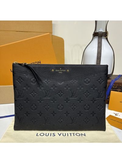 Louis Vuitton Black Tonal Monogram Zip Pouch