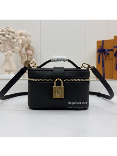 Louis Vuitton Black Vanity Bag with Padlock