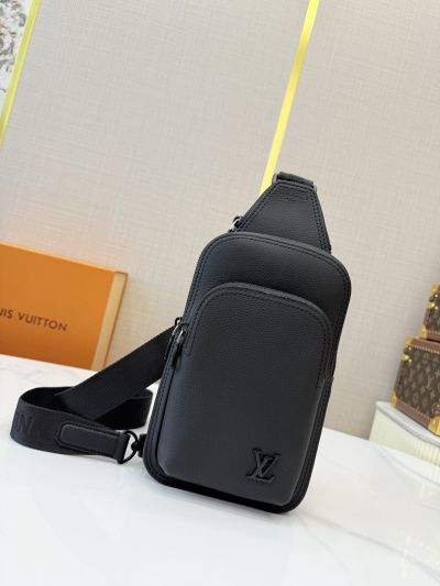 Louis Vuitton Black Vertical Sling Bag