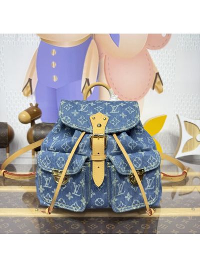 Louis Vuitton Blue Drawstring Backpack