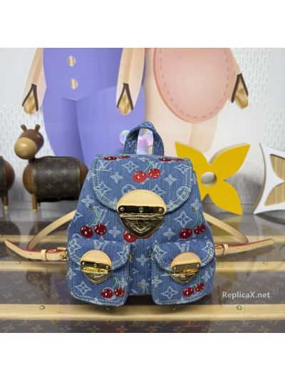 Louis Vuitton Blue Monogram Cherry Backpack