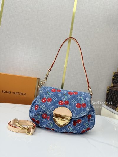 Louis Vuitton Blue Monogram Cherry Flap Shoulder Bag