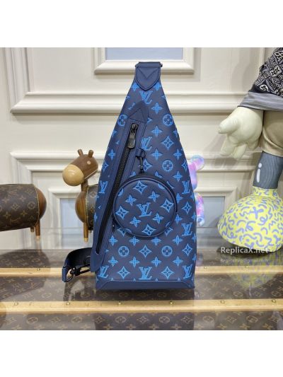Louis Vuitton Blue Monogram Sling Bag