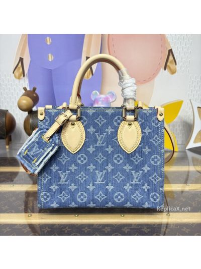 Louis Vuitton Blue Monogram Structured Twin Handle Tote