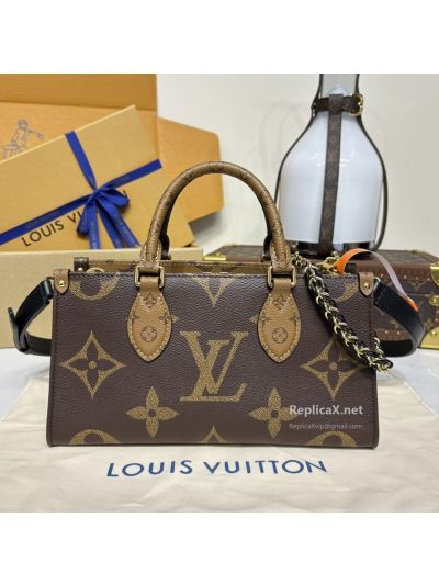 Louis Vuitton Brown Giant Monogram Top Handle Tote Premium