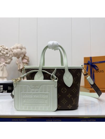Louis Vuitton Brown Monogram and Mint Mini Tote with Pouch