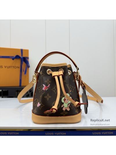Louis Vuitton Brown Monogram Bird Graphic Bucket Bag