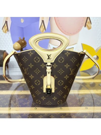 Louis Vuitton Brown Monogram Bucket Bag with Oval Handles