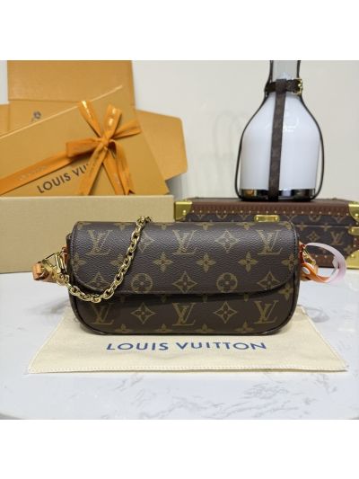 Louis Vuitton Wallet On Chain Ivy Brown Monogram Chain Flap Bag M81911