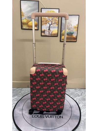 Louis Vuitton Brown Monogram Cherry-Print Rolling Suitcase