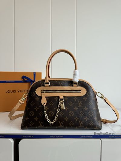 Louis Vuitton Brown Monogram Dome Bag with Front Chain Detail