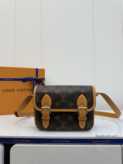 Louis Vuitton Brown Monogram Double Buckle Crossbody Bag M26805