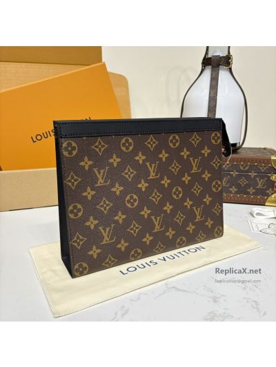 louis-vuitton-brown-monogram-flat-zip-pouch-with-black-top-trim-premium-rxlvj01345-02