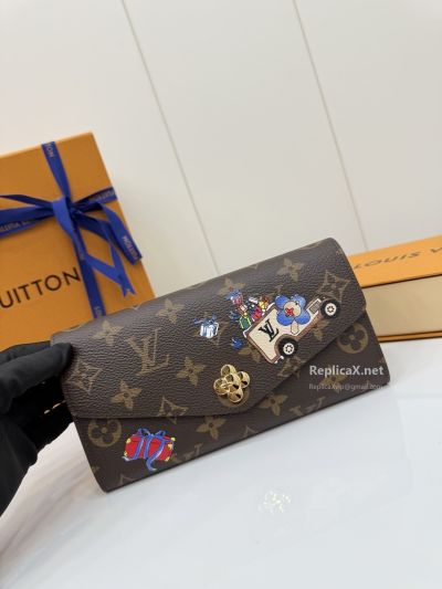 Louis Vuitton Brown Monogram Graphic Long Flap Wallet