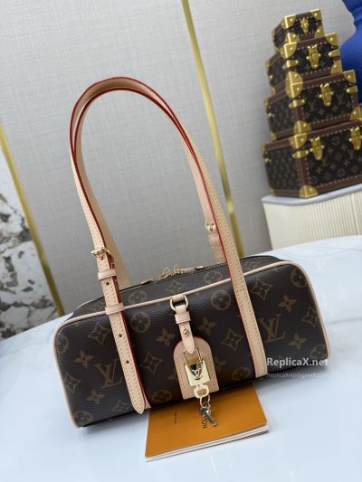 Louis Vuitton Brown Monogram Long Handle Zip Bag