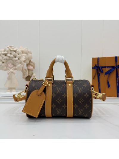 Louis Vuitton Keepall Bandoulière 25 Brown Monogram Mini Barrel Bag M28957