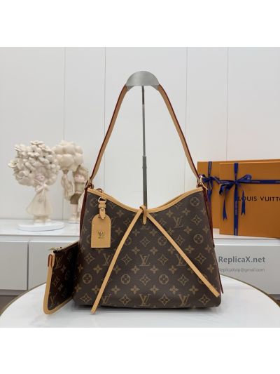 Louis Vuitton CarryAll Brown Monogram Shoulder Tote with Diagonal Trim M46203