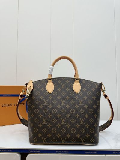 Louis Vuitton Brown Monogram Tall Rounded Top Handle Bag