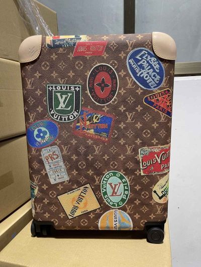 Louis Vuitton Brown Monogram Travel-Patch Rolling Suitcase