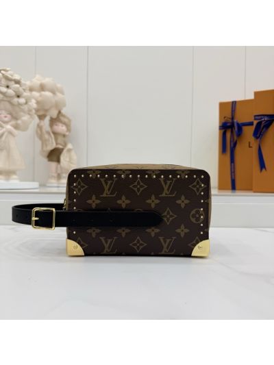 Louis Vuitton Brown Monogram Trunk-Detail Toiletry Pouch
