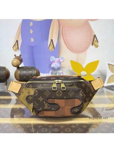 Louis Vuitton Rush Brown Patchwork Monogram Belt Bag M15271