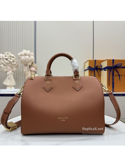 Louis Vuitton Brown Rounded Twin Handle Bag with Padlock M24892