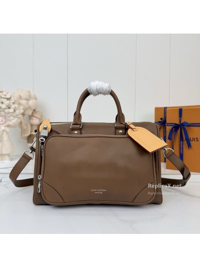Louis Vuitton Brown Twin Handle Briefcase with Front Zip Detail