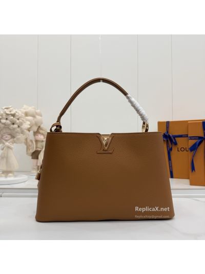 Louis Vuitton Brown Wide Top Handle Bag