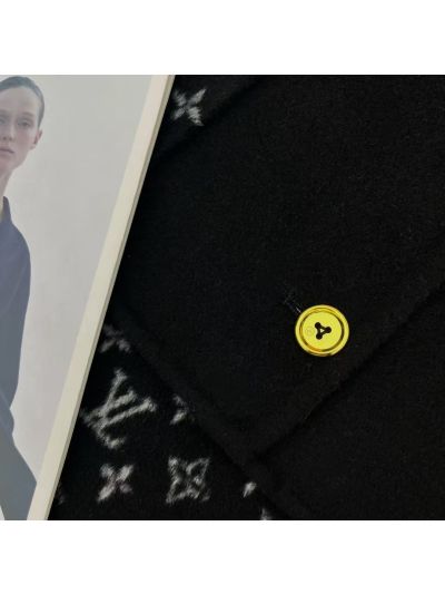 Louis Vuitton Button-Front Monogram Vest in Black