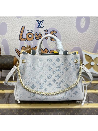Louis Vuitton Cream and Blue Monogram Chain Tote