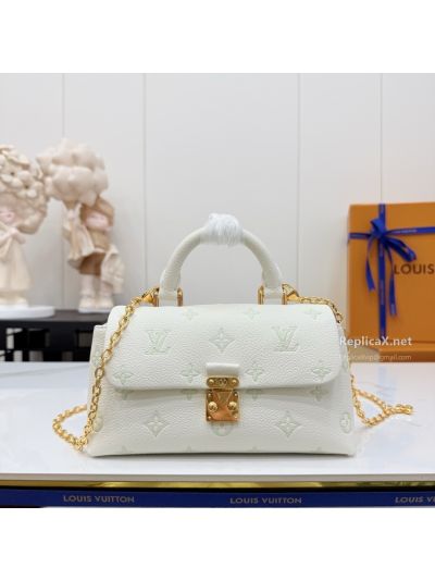 Louis Vuitton Cream and Pale Green Monogram Flap Chain Bag