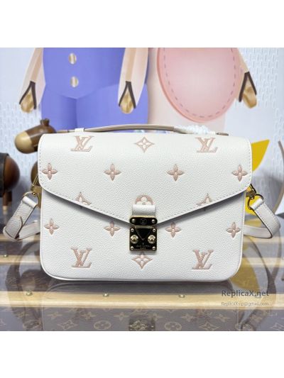Louis Vuitton Cream and Pale Pink Monogram Flap Crossbody Bag