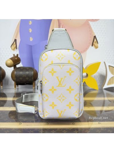 Louis Vuitton Cream and Yellow Monogram Sling Bag