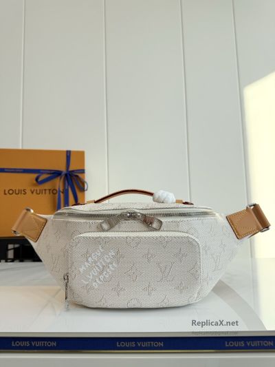 Louis Vuitton Cream Monogram Belt Bag with Tan Trim